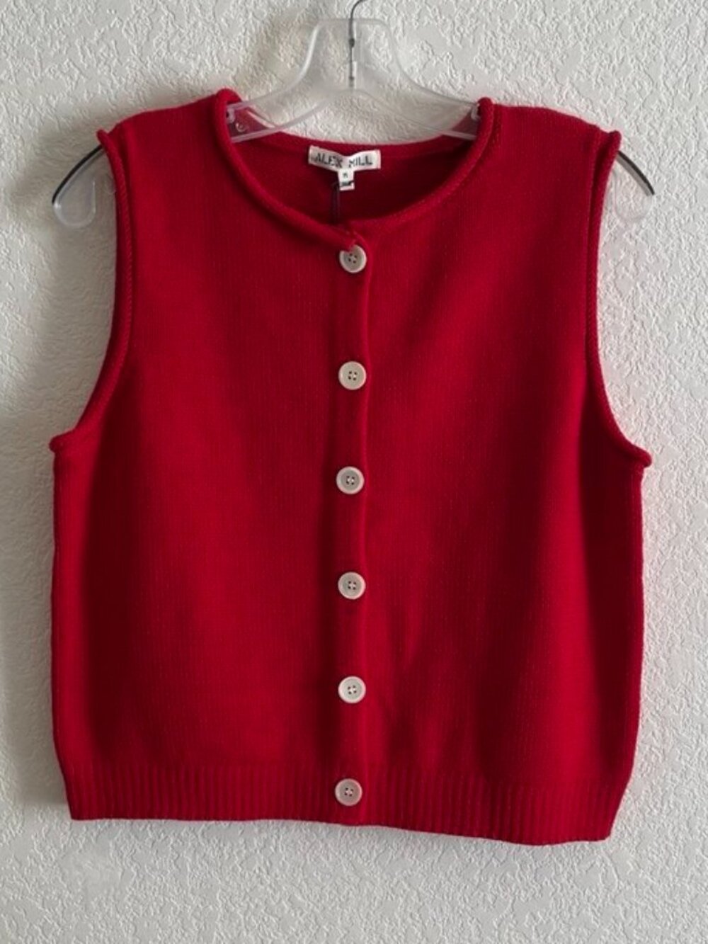 NEW Alex Mill Bridget Sweater Vest Cotton Knit - Picture 2 of 6